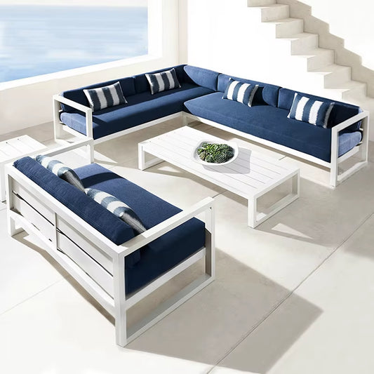 Nordic Style Two Seats All Weather Outdoor Furniture Metal Outdoor Furniture, Aluminum Outdoor Furniture Set