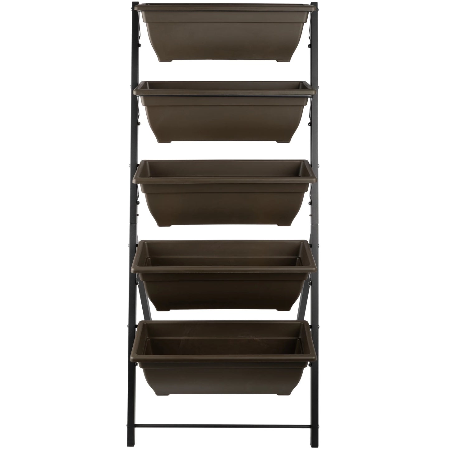 5 Tier Vertical Planter Raised Garden Beds, Brown
