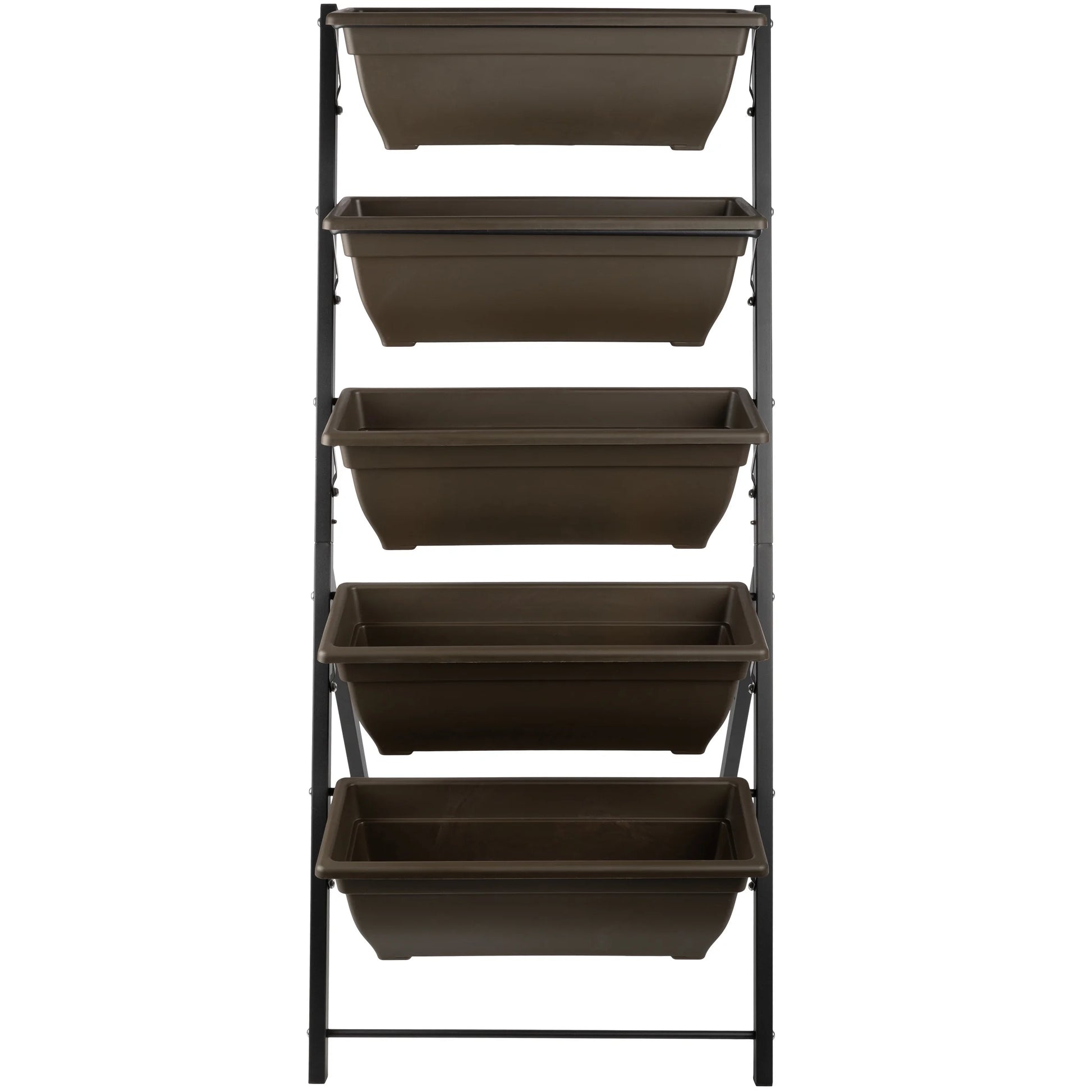 5 Tier Vertical Planter Raised Garden Beds, Brown