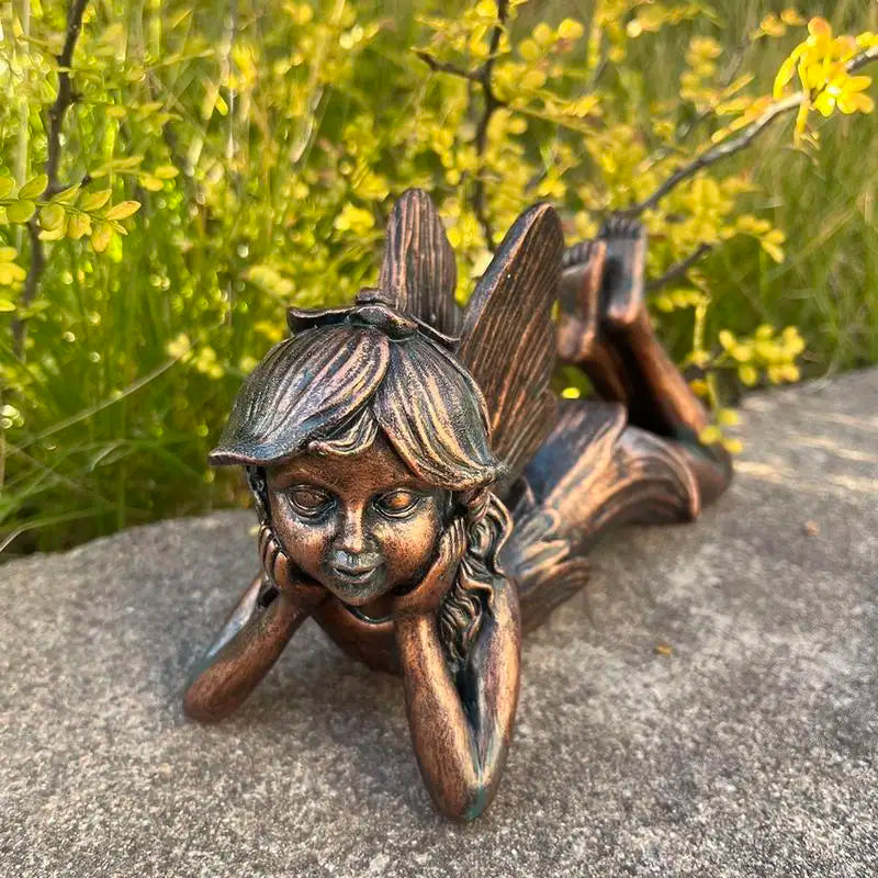 Fairy Angel Figurines Decorative Angel Figurines Garden Statue Garden Miniatures Romantic Garden Decorations for Balcony Porch