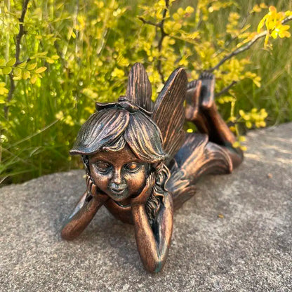 Fairy Angel Figurines Decorative Angel Figurines Garden Statue Garden Miniatures Romantic Garden Decorations for Balcony Porch