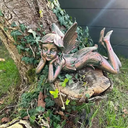 Fairy Angel Figurines Decorative Angel Figurines Garden Statue Garden Miniatures Romantic Garden Decorations for Balcony Porch