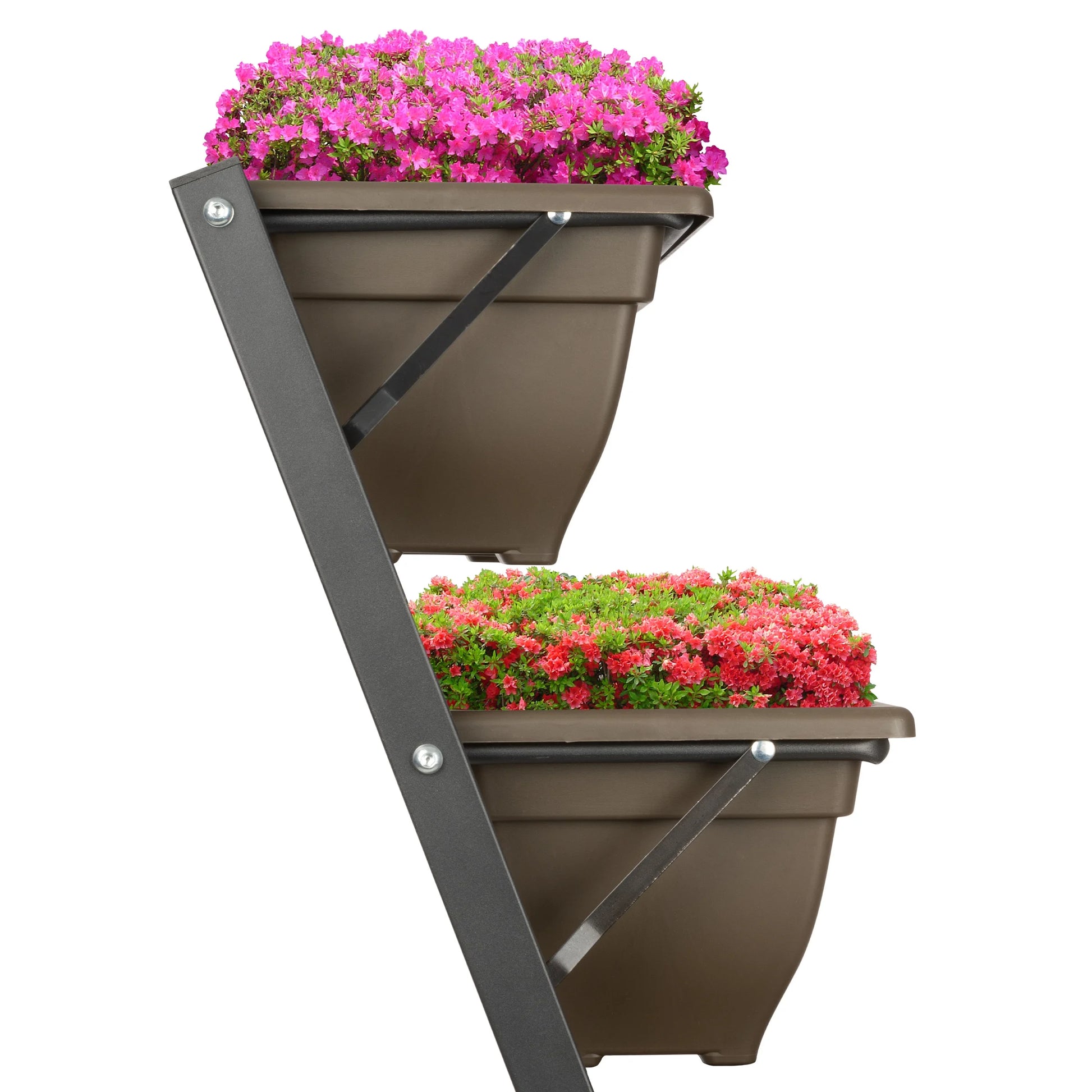 5 Tier Vertical Planter Raised Garden Beds, Brown