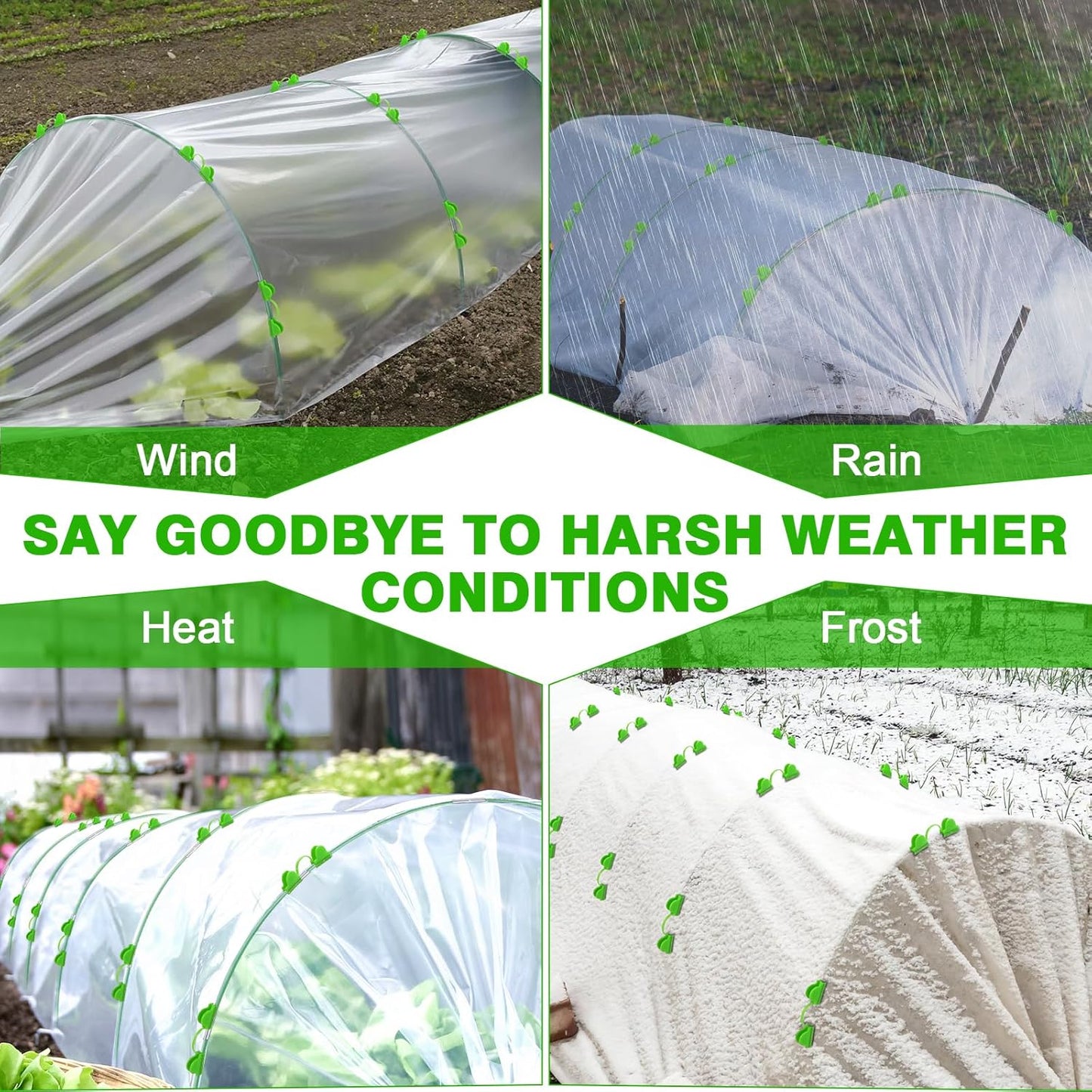 Garden Hoops for Raised Beds Row Cover, 36Pcs 8Ft Greenhouse Garden Grow Tunnel