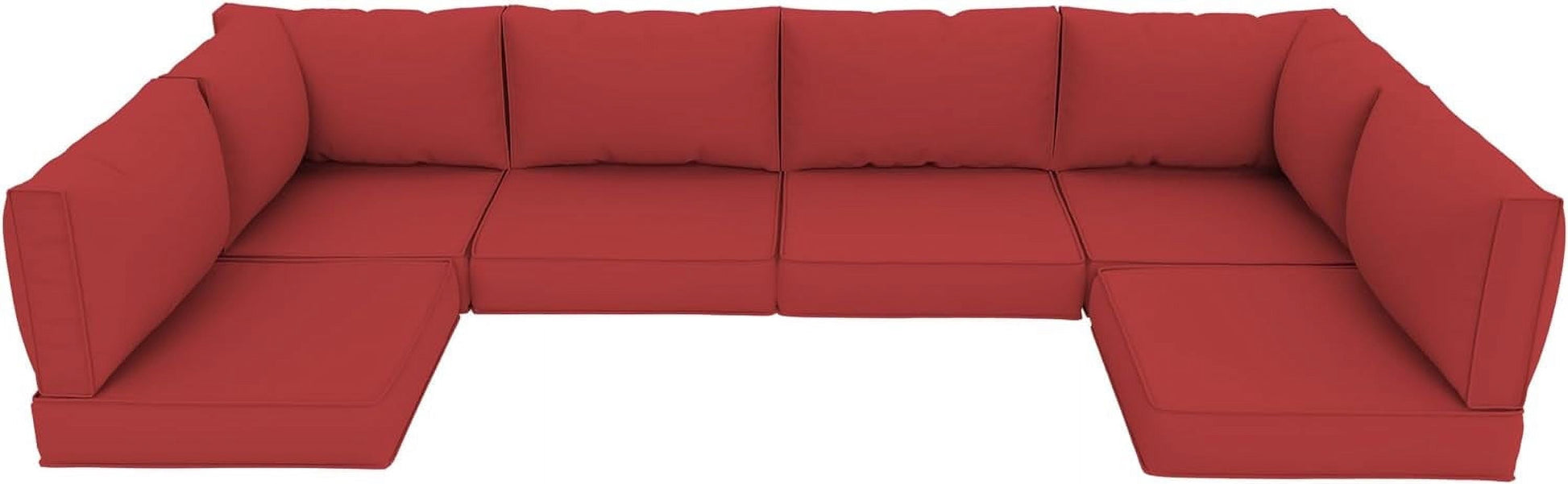 Outdoor Cushions for Patio Furniture Replacement, Patio Furniture Cushions, Deep Seat Patio Cushions, Patio Seat Cushions for Outdoor Sectional (Red)