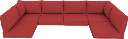 Outdoor Cushions for Patio Furniture Replacement, Patio Furniture Cushions, Deep Seat Patio Cushions, Patio Seat Cushions for Outdoor Sectional (Red)