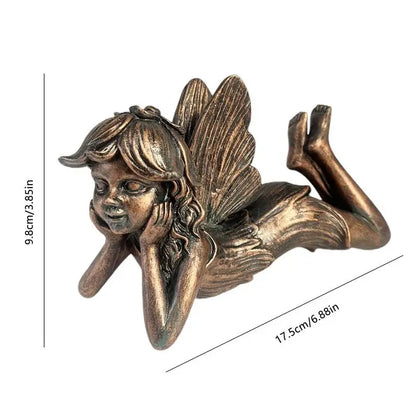 Fairy Angel Figurines Decorative Angel Figurines Garden Statue Garden Miniatures Romantic Garden Decorations for Balcony Porch