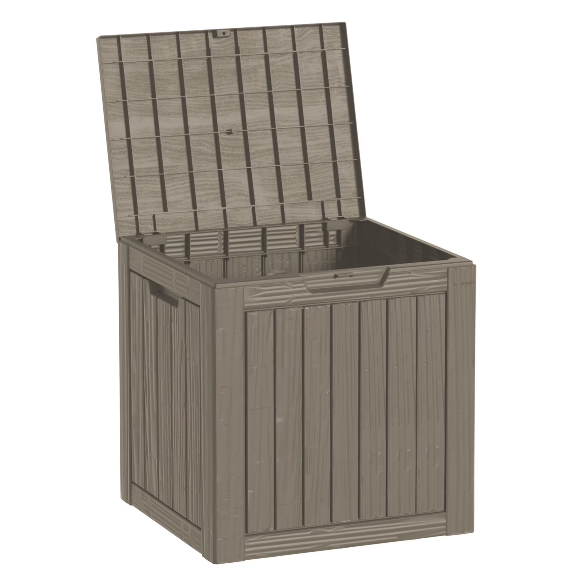 35 Gallon Lockable Resin Deck Box, Waterproof & Outdoor Storage Box for Outdoor Cushion Storage and Outdoor Delivery Storage,Brown