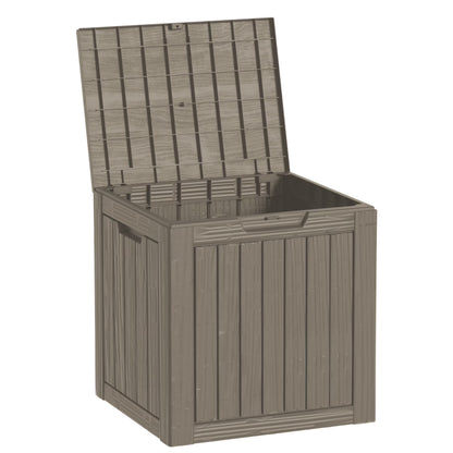35 Gallon Lockable Resin Deck Box, Waterproof & Outdoor Storage Box for Outdoor Cushion Storage and Outdoor Delivery Storage,Brown