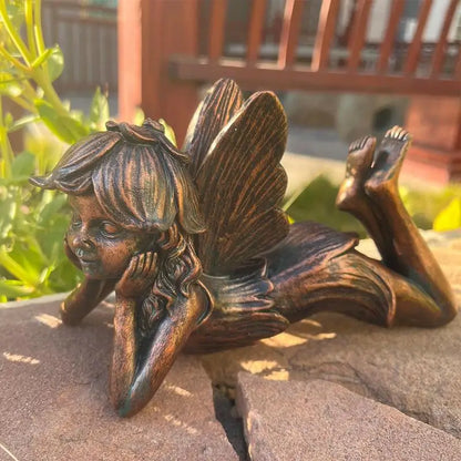 Fairy Angel Figurines Decorative Angel Figurines Garden Statue Garden Miniatures Romantic Garden Decorations for Balcony Porch